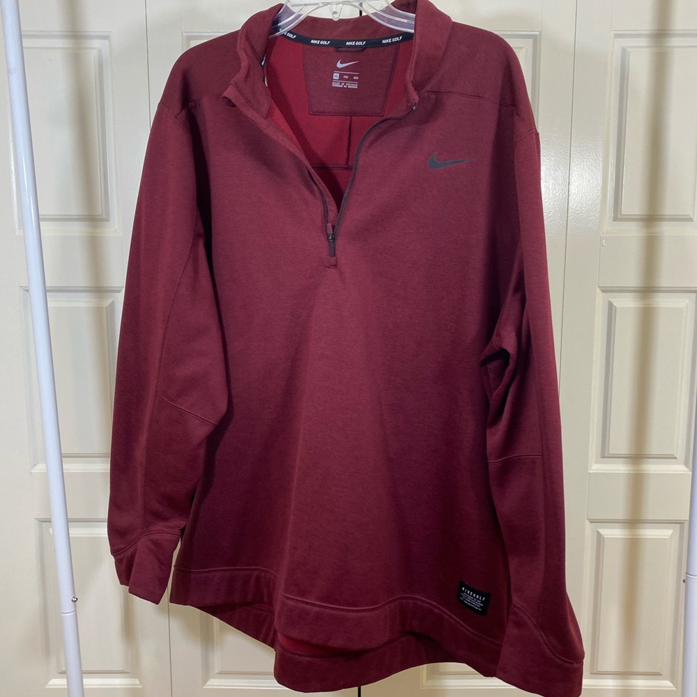 Nike Golf Half ZIP Pull Over Sweatshirt Red